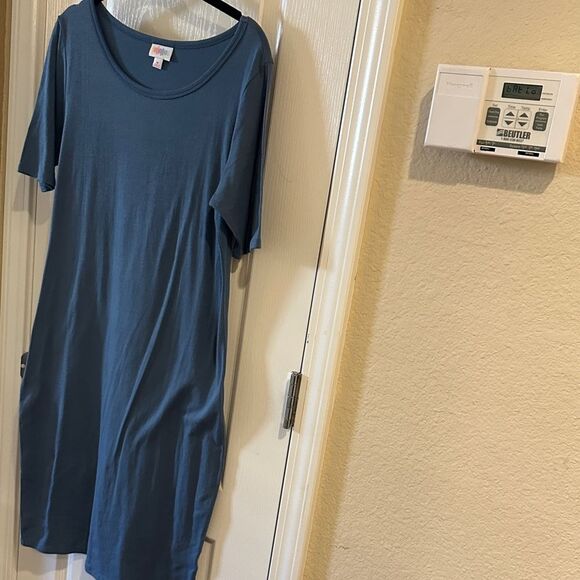 LuLaRoe Dresses & Skirts - LuLaRoe Blue Midi Dress